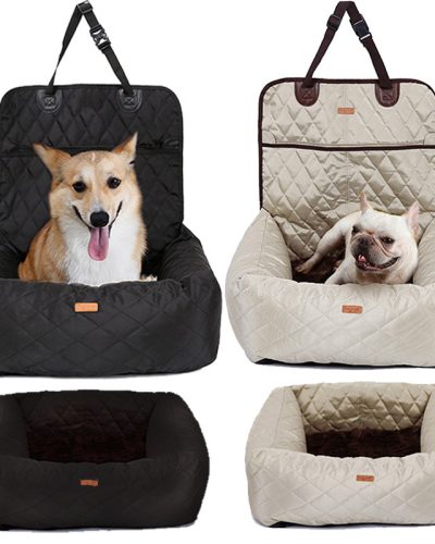 2-in-1 Dog Car Seat & Travel Bed | Foldable Pet Carrier