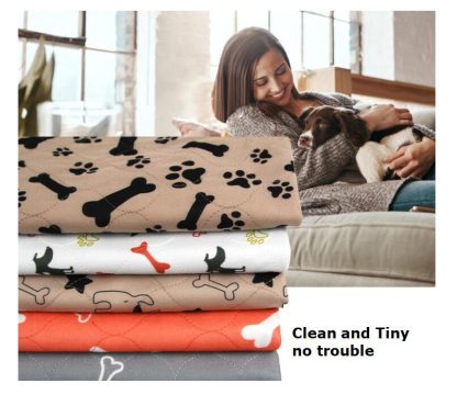 Reusable Waterproof Pet Pee Pad, Absorbent Dog & Puppy Training Pad