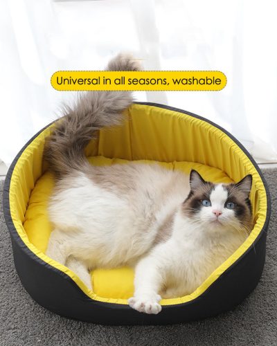 Washable Winter Dog Bed & Cat Bed | Cozy All-Season Pet Kennel Cushion