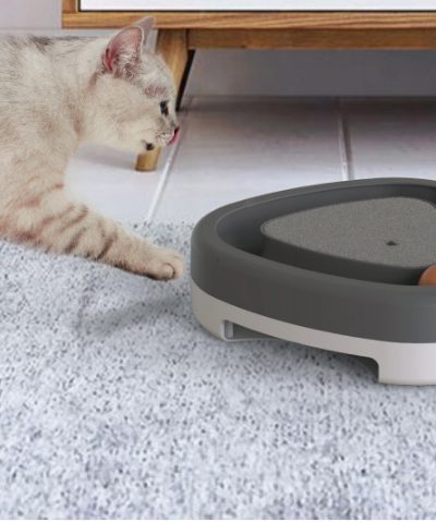 Interactive Cat Scratcher Toy – Electric Turntable & Feather Play