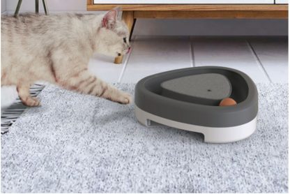 Interactive Cat Scratcher Toy – Electric Turntable & Feather Play