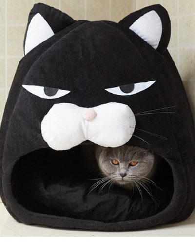 Grumpy Black Cat Dog Sofa Bed