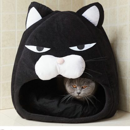 Grumpy Black Cat Dog Sofa Bed