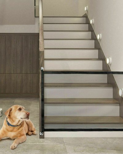Retractable Mesh Pet Gate – Portable Dog & Cat Safety Barrier