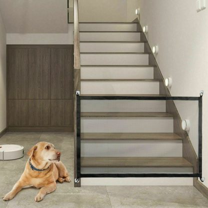 Retractable Mesh Pet Gate – Portable Dog & Cat Safety Barrier