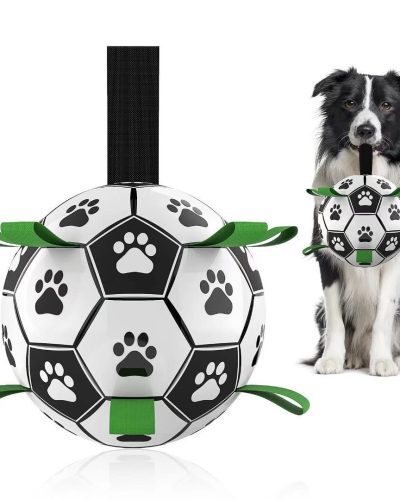 Interactive Dog Football Toy | Fetch & Tug Soccer Ball