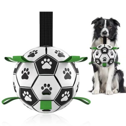 Interactive Dog Football Toy | Fetch & Tug Soccer Ball