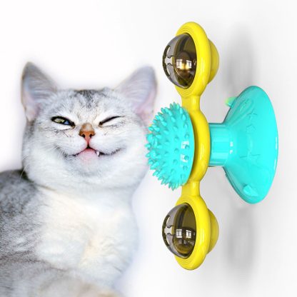 Better than indestructible dog chew toys: cat windmill toy
