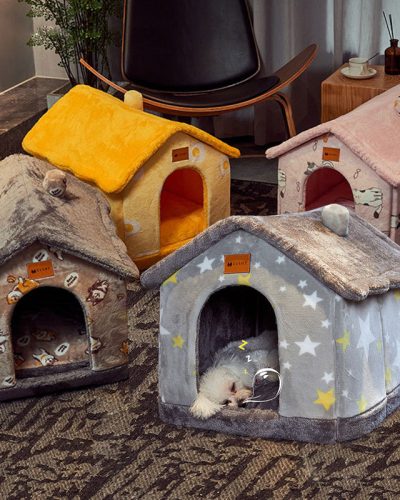 Cozy Foldable Dog Sofa Bed for Winter
