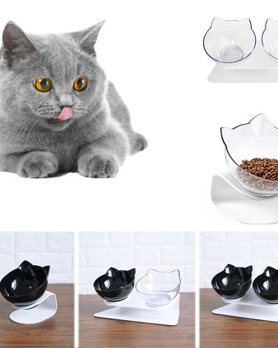 Cat Double Bowl Cat Food Bowl Protects Cervical Vertebra