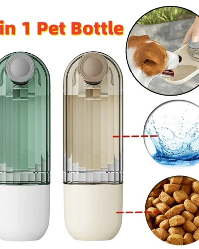 Portable Dog Water Dispenser & Food Cup