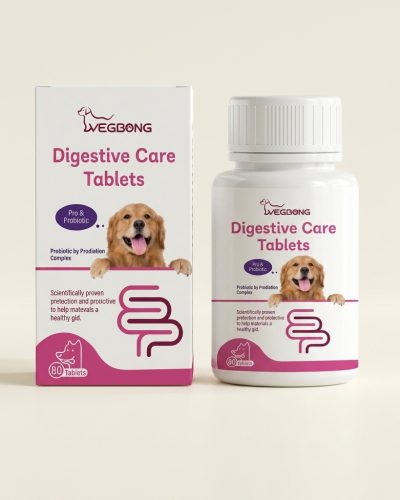 Dog Probiotic Tablets – 80 Count Daily Digestive Support