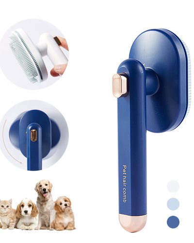 Self cleaning slicker brush for dogs
