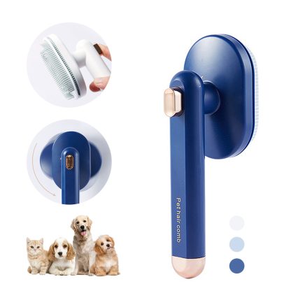 Self cleaning slicker brush for dogs