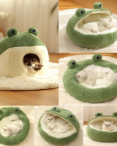 Deep Sleep Pet Bed Cute Frog