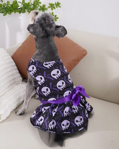 Halloween Dog Cape – Spooky Skull & Colorful Pet Costume