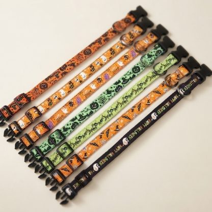 Halloween Pet Collar – Adjustable Nylon Cat & Dog Collar